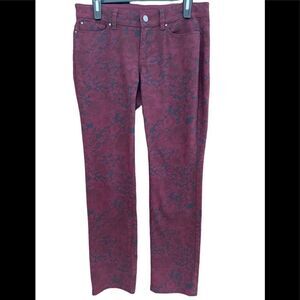 Ann Taylor Denim abstract floral  patterned jeans, Modern Fit